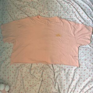 Cropped pink orange sun chasin’ athletic t-shirt